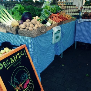 Organic veggie Ballymaloe stall